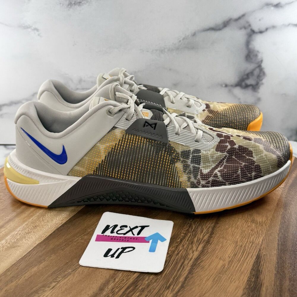 Men’s 14-Nike Metcon 10 AMP Light Bone Cave Stone Gym Training Shoes HQ2615-001 - Picture 3 of 9